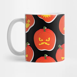 Scary Pumpkin Halloween pattern Mug